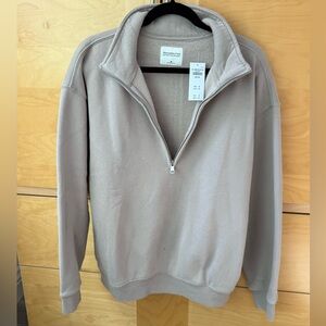 A&F 1/2 zip hoodie Taupe